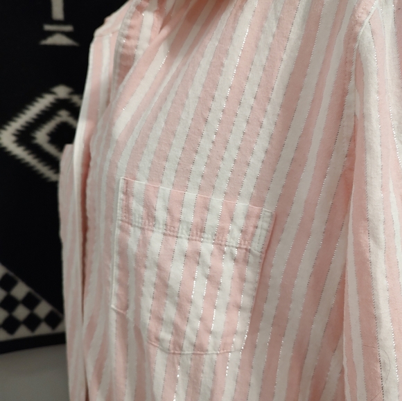 🩷 GUC Victoria's Secret Ladies Long Sleeve Button Front Nightgown, Baby Pink, L - Picture 12 of 12